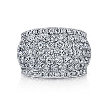 Load image into Gallery viewer, Royal Collection Platinum 3.49 CTW Micro Pave Wide Diamond Cigar Band
