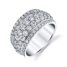 Load image into Gallery viewer, Royal Collection 18K White Gold 2.38 CTW Wide Micro Pave Domed Cigar Band
