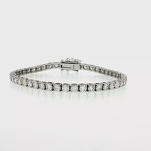 Load and play video in Gallery viewer, Royal Collection Round Diamond Tennis Bracelet in White Gold
