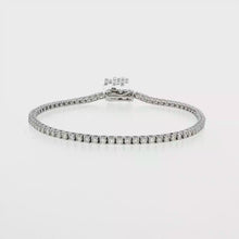 Load and play video in Gallery viewer, Royal Collection Classic White Gold Diamond Tennis Bracelet
