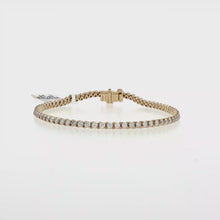 Load and play video in Gallery viewer, Royal Collection Classic Diamond Tennis Bracelet in Yellow Gold
