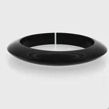 Load and play video in Gallery viewer, Royal Collection Minimalist Polished Solid Black Onyx Cabochon Bangle

