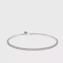 Load and play video in Gallery viewer, Royal Collection Classic Round Brilliant Diamond Tennis Bracelet in 14K White Gold
