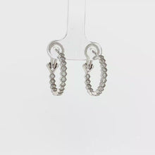 Load and play video in Gallery viewer, Royal Collection 18K White Gold Hoop Earrings
