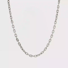 Load and play video in Gallery viewer, Royal Estate Classic Oval Link Chain Necklace in White Gold
