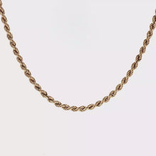 Load and play video in Gallery viewer, Royal Estate 14K Yellow Gold 4mm Rope Chain Necklace 24"
