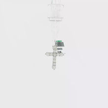 Load and play video in Gallery viewer, Royal Collection Round Brilliant-Cut Diamond Cross Pendant in White Gold
