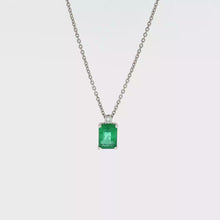 Load and play video in Gallery viewer, Royal Estate 14K White Gold Emerald Necklace
