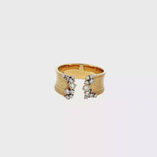 Load and play video in Gallery viewer, Royal Collection 18K Yellow Gold 0.44 CT Diamond Open Tapered Ring
