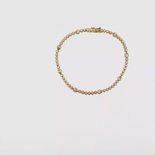 Load and play video in Gallery viewer, Royal Collection Bezel-Set Diamond Tennis Bracelet in Yellow Gold
