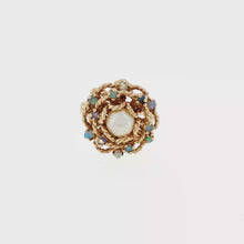 Load and play video in Gallery viewer, Royal Estate 14K Yellow Gold Pearl Opal Ring
