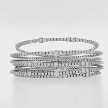 Load and play video in Gallery viewer, Royal Collection Royal Collection 18K White Gold Diamond Cuff Bracelet
