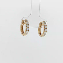 Load and play video in Gallery viewer, Royal Collection 14K Yellow Gold 0.68 CTW Diamond Huggie Earrings

