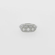 Load and play video in Gallery viewer, Royal Estate 14K &amp; 18K White Gold Art Deco 0.33 CTW Diamond Ring
