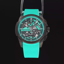 Load and play video in Gallery viewer, NORQAIN Independence Skeleton Chronograph Jade (Model: N3200.40T02.J01.R01
