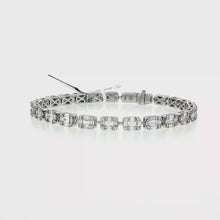 Load and play video in Gallery viewer, Royal Collection Diamond Composite Link Tennis Bracelet in White Gold
