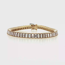 Load and play video in Gallery viewer, Royal Collection Baguette Diamond Tennis Bracelet in Yellow Gold

