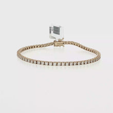 Load and play video in Gallery viewer, Royal Collection Classic Diamond Tennis Bracelet in Yellow Gold

