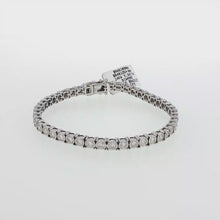 Load and play video in Gallery viewer, Royal Collection Classic Round Diamond Tennis Bracelet in White Gold
