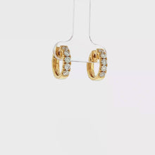 Load and play video in Gallery viewer, Royal Collection 18K Yellow Gold Diamond Huggie Earrings
