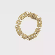 Load and play video in Gallery viewer, Royal Estate 18K Yellow Gold Etruscan Diamond Bracelet
