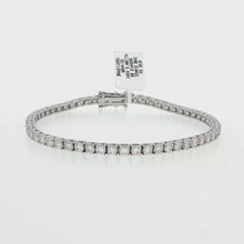 Load and play video in Gallery viewer, Royal Collection Classic Round Diamond Tennis Bracelet in White Gold
