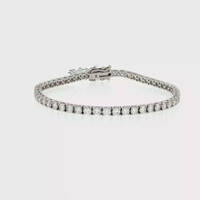 Load and play video in Gallery viewer, Royal Collection Classic Diamond Tennis Bracelet in White Gold
