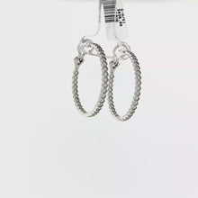 Load and play video in Gallery viewer, Royal Collection Honeycomb Diamond Hoop Earrings
