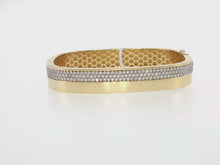Load and play video in Gallery viewer, Royal Collection Contemporary Yellow Gold and Diamond Bangle Collection
