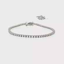 Load and play video in Gallery viewer, Royal Collection Classic Diamond Tennis Bracelet in White Gold
