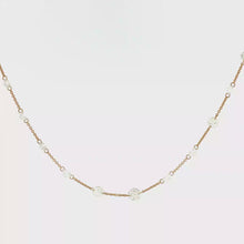 Load and play video in Gallery viewer, Royal Collection Round Brilliant-Cut Diamond Station Necklace in Yellow Gold

