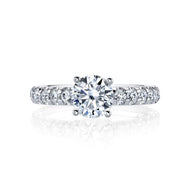 Royal Collection 18K White Gold 3.00 CTW U-Prong Semi Mount Eternity Ring