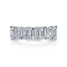 Load image into Gallery viewer, Royal Collection Platinum 3.26 CTW 7-Stone Emerald Cut Diamond Buttercup Band
