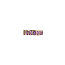 Load image into Gallery viewer, Royal Collection 18K White Gold Pink Sapphire 4.8c Bezel Set Eternity Ring
