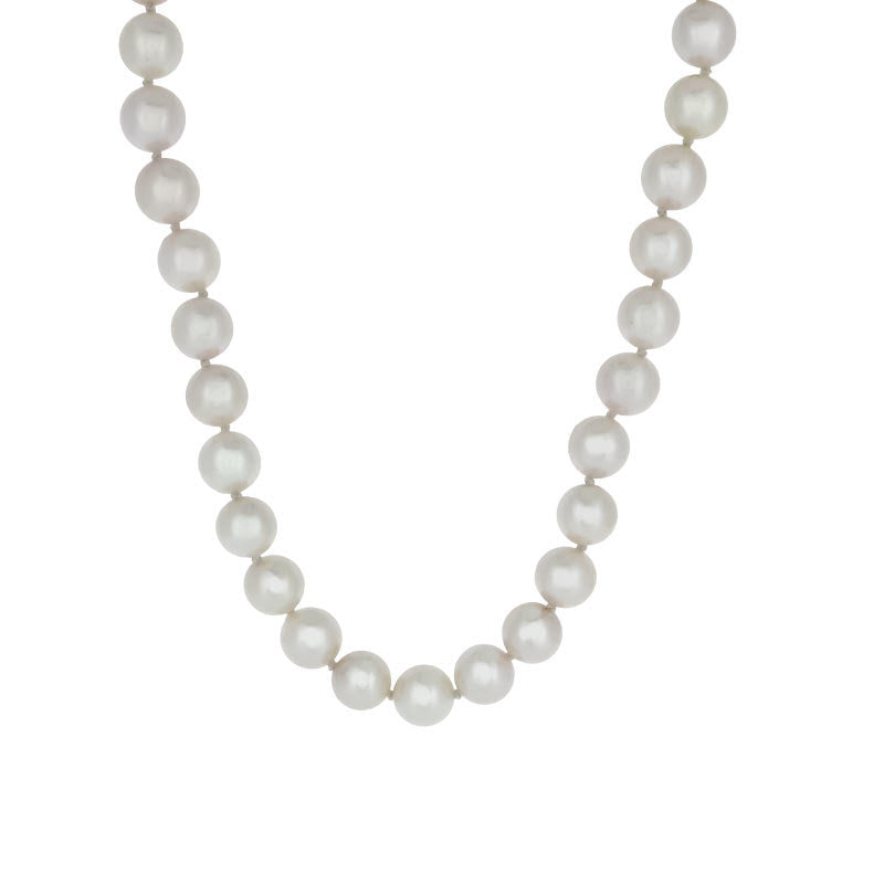 Royal Collection 14K White Gold Cultured Pearl Necklace