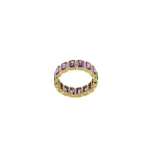 Load image into Gallery viewer, Royal Collection 18K White Gold Pink Sapphire 4.8c Bezel Set Eternity Ring
