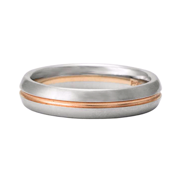 Christian Bauer Platinum Gold Grooved Band