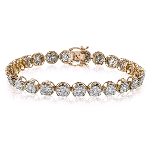 Simon G Diamond Cluster 18K Rose Gold Bracelet
