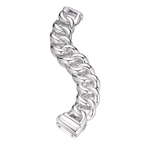 Thistle & Bee Sterling Silver Large Curb Link Bracelet