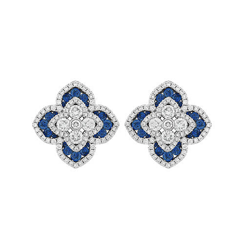 Pastel Collection Shining Star Sapphire Diamond Earrings