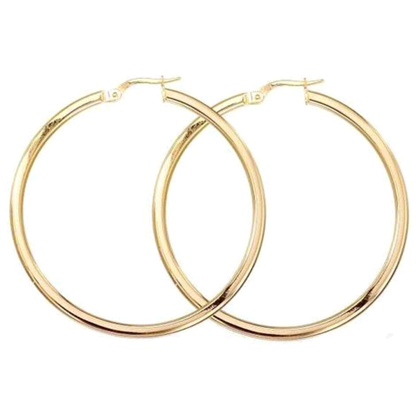 ROBERTO COIN 18K YELLOW GOLD LARGE GOLD HOOP EARRINGS