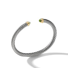 Load image into Gallery viewer, Cable Classics Collection Bracelet with Peridot and 14K Gold
