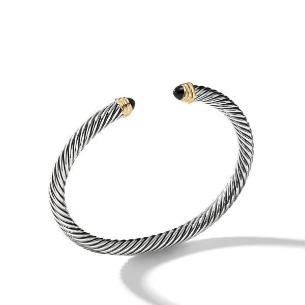 Cable Classics Collection Bracelet with Black Onyx and 14K Gold