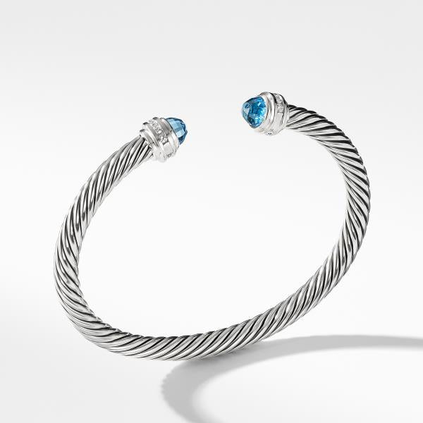 Bracelet with Blue Topaz and Diamonds