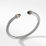 Cable Classic Bracelet with Black Onyx and 14K Gold, 5mm