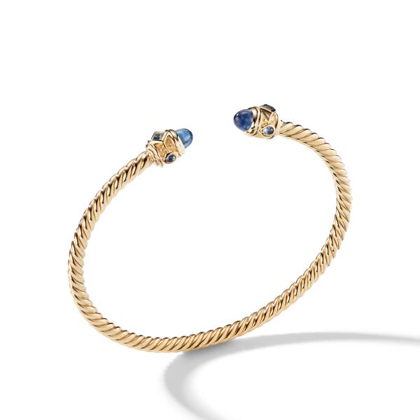 Renaissance Bracelet in 18K Yellow Gold with Blue Sapphires