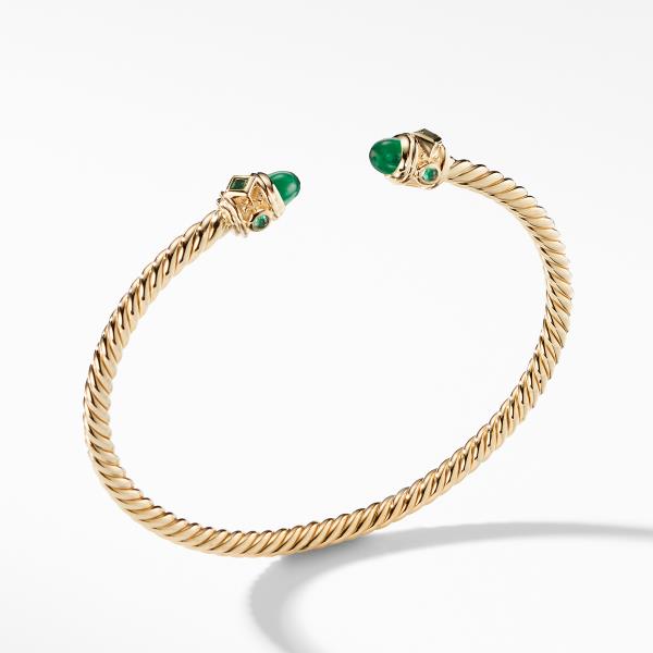 Renaissance Bracelet in 18K Yellow Gold with Emeralds