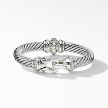 Load image into Gallery viewer, Cable Buckle Bracelet with Hampton Blue Topaz and Diamonds
