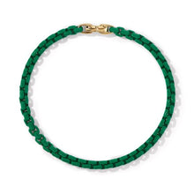 Load image into Gallery viewer, DY Bel Aire Chain Bracelet in Emerald Green with 14K Yellow Gold Accent
