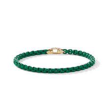 Load image into Gallery viewer, DY Bel Aire Chain Bracelet in Emerald Green with 14K Yellow Gold Accent
